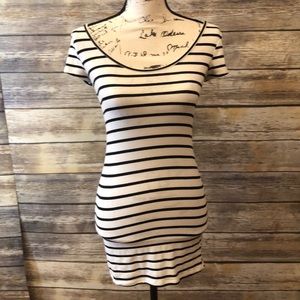 Jump black and white stripped dress